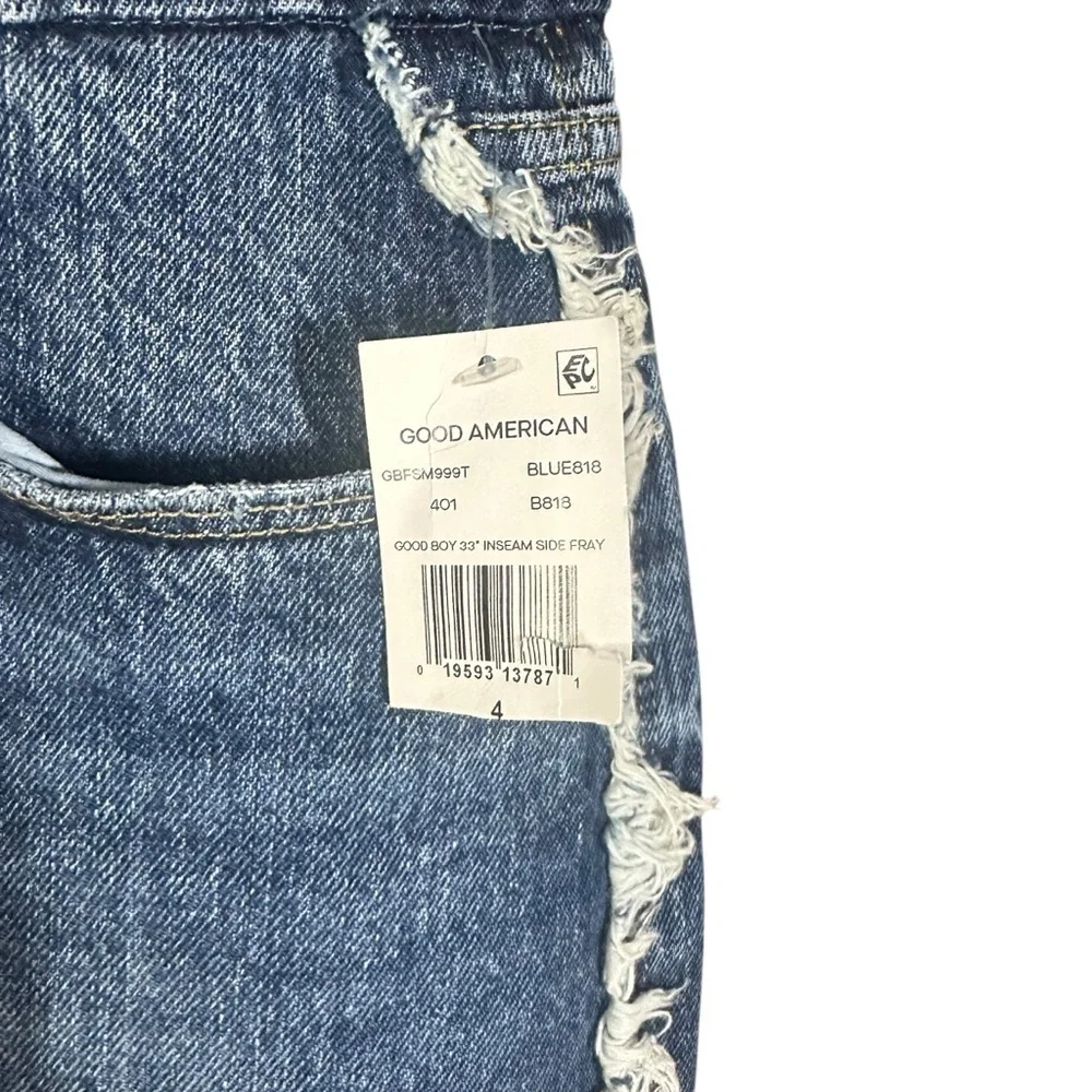 NWT Good American Good Boy Jean Side Fray 4 / 27 - Picture 6 of 10